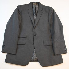 Haggar 40R Gray Micro Houndstooth Mens Blazer Suit Jacket Sport Coat