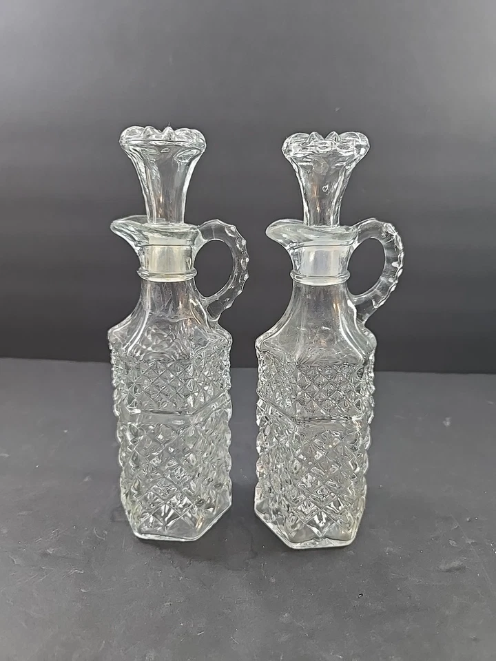 Juego de jarra de aceite y vinagre Anchor Hocking Wexford con tapones Foto 3 de 4