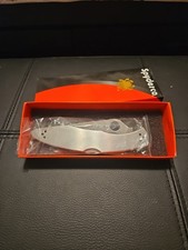 Spyderco Police Stainless Steel Folding Pocket Knife - Silver Serrated Blade