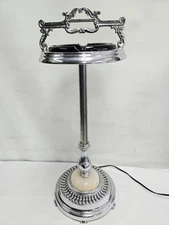 Free Shipping Art Deco Chrome Floor Ashtray Cigar Room Lounge Smoking Stand 1950