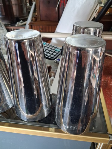 4 Stainless Steel 7” Milkshake Malt Cups - Lot of 6