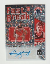 2021-22 Donruss Optic Corey Kispert RC Fast Break Disco Auto Wizards *BCGUYS*