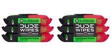 Dude Wipes Dingle Bells Flushable 6 Pack 288 Wet Wipes Extra Large Sealed