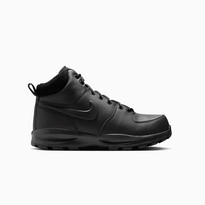 Nike Manoa Triple Black Leather Boots HF7095-001 Men's Size 12 NEW