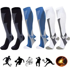 Compression Socks Stockings Womens Mens Knee High Medical 20-30 mmHG S/M - XXL