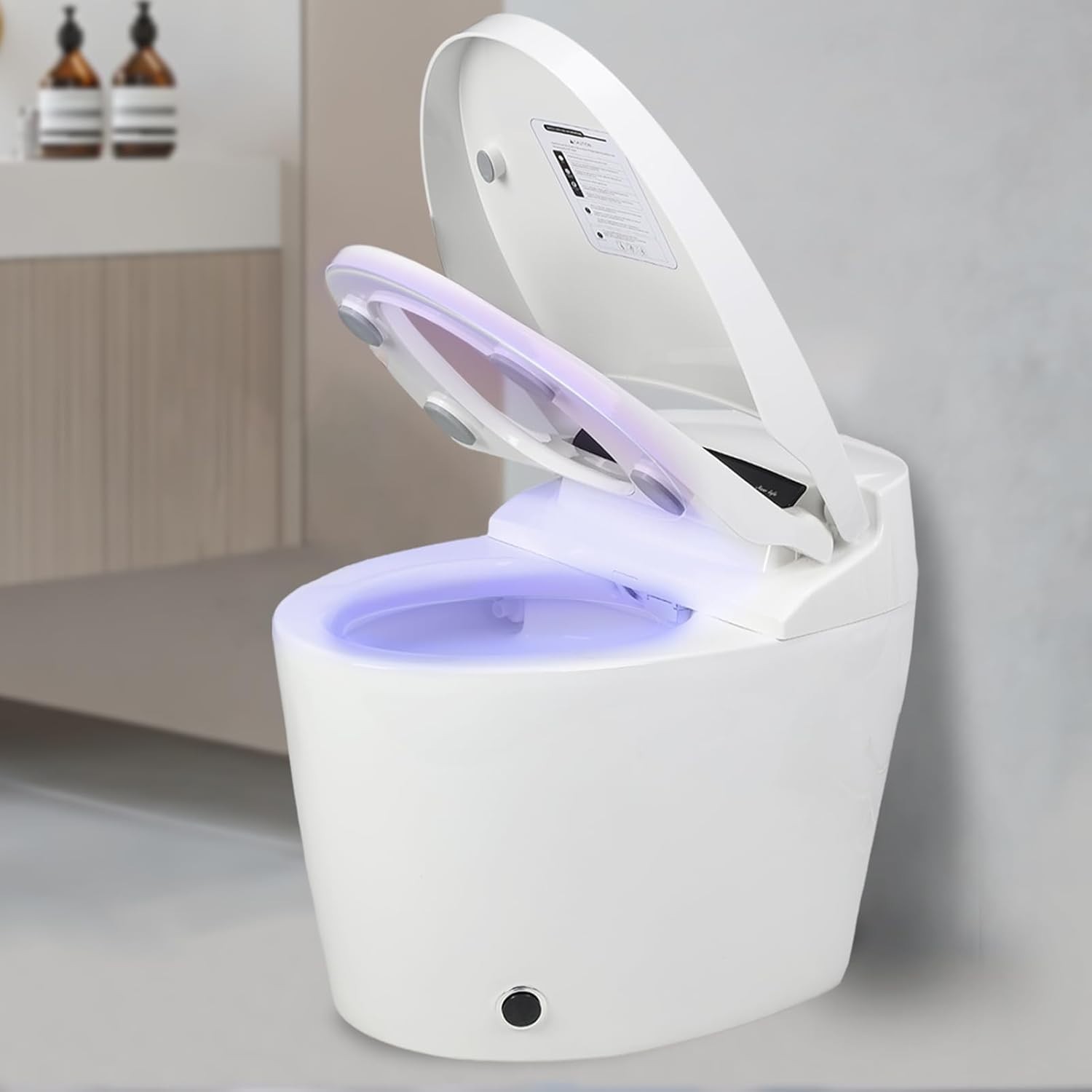 Smart Japanese Toilet with Bidet, Auto Open/Close, Heated Se