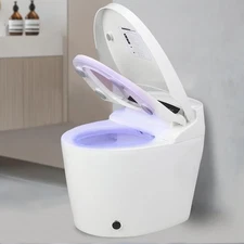 Smart Japanese Toilet with Bidet, Auto Open/Close, Heated Seat, Night Light