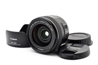 [MINT+++  w/Hood ] Canon EF 24mm f/2.8 IS USM Lens From JAPAN