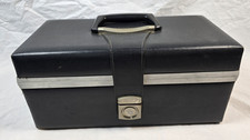 Vintage Cassette Tape Storage Case Faux Leather Red Velvet Holds Tapes Retro