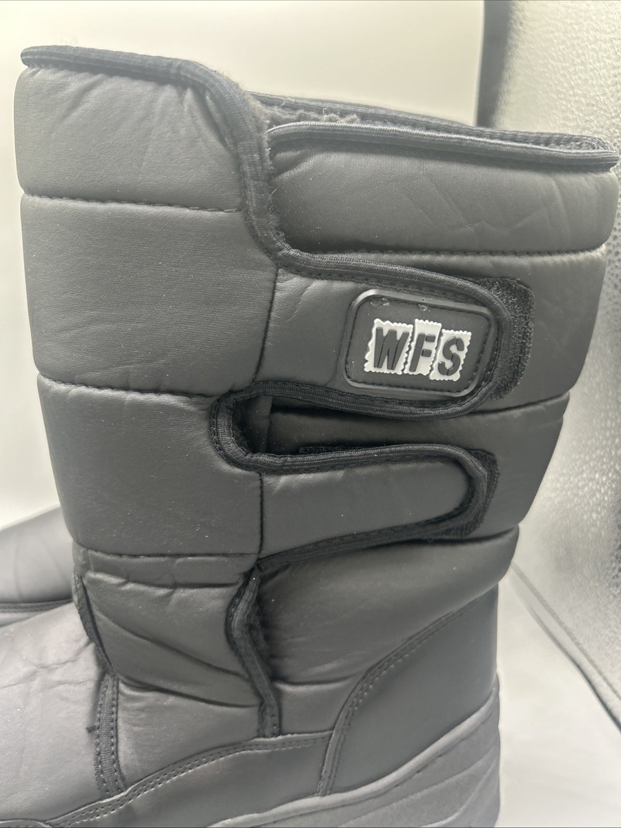 WFS Snow Boots Mens Size 13 Black Outdoor Waterproof View 2