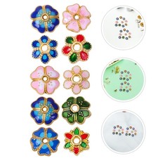  100 pezzi distanziatori per perline a forma di fiore in cloisonné - Terminali