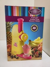 Nostalgia Electrics FroFrutti Frozen Fruit Dessert Maker - FFT100 Yellow/Pink 