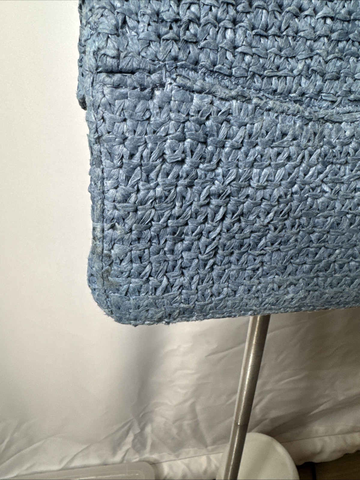 Sandro Blue Raffia YZA Bag — image 5
