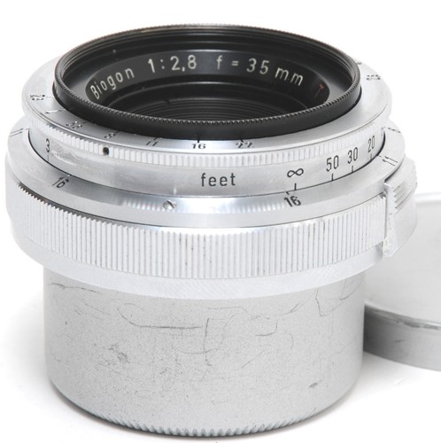 Vintage Zeiss-Opton West for Contax Biogon 2.8/35mm T clean glass w. caps