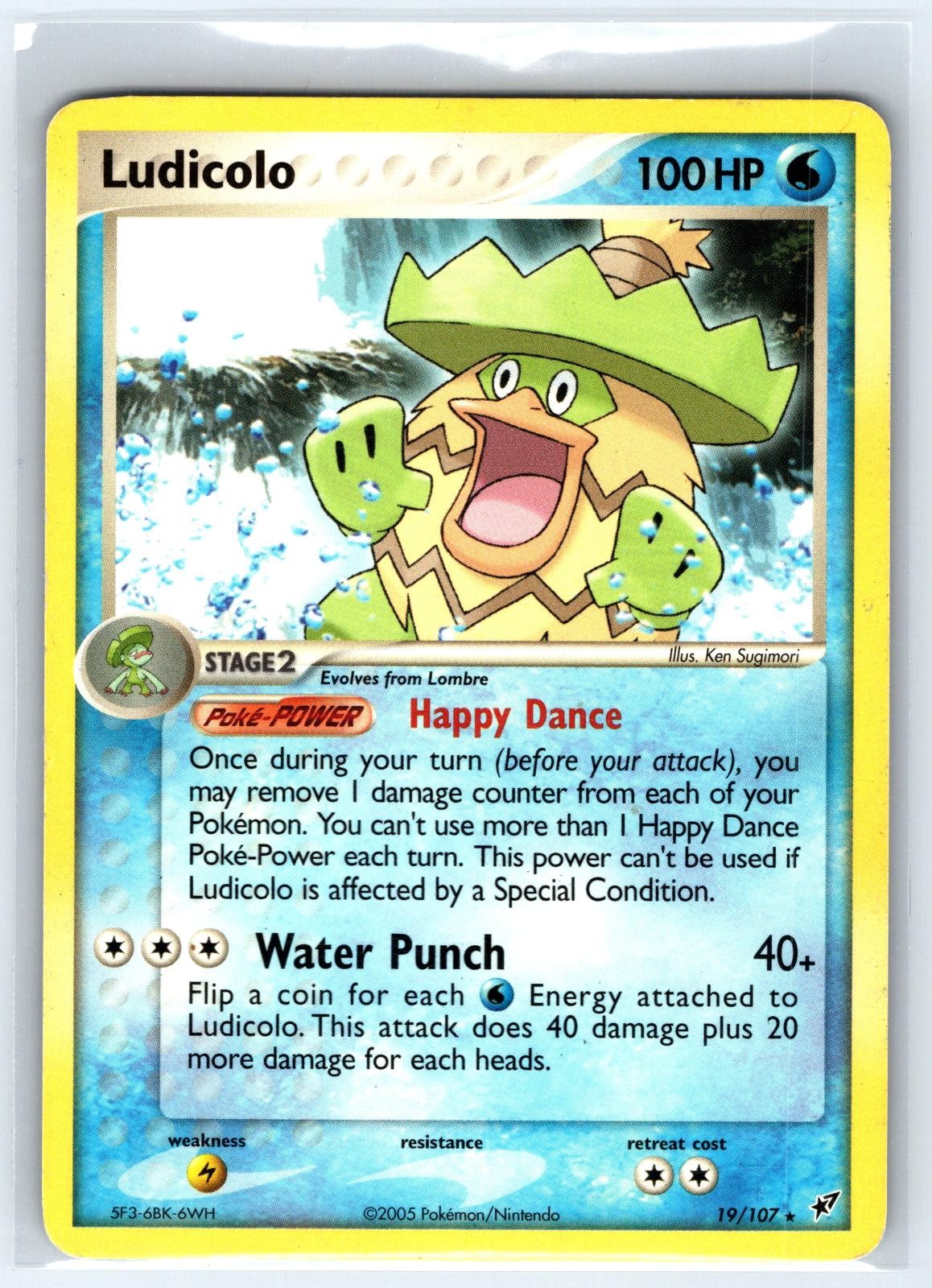 Ludicolo 19/107 Rare Deoxys Pokemon Moderately Played