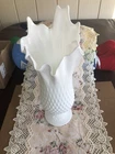 Vintage Fenton Milk Glass MCM Large Hobnail Footed Swung Vase