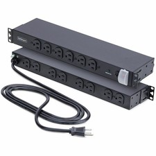 StarTech 14-Outlet Rackmount PDU, 1U Server Strip, 6X Front and 8X Rear Ports