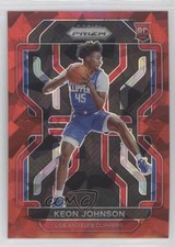 2021-22 Panini Prizm Red Ice Prizm Keon Johnson #326 0b3