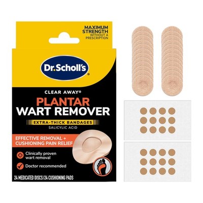 Dr Scholls Clear Away Plantar Wart Remover Extra Thick Bandages 1 Pack