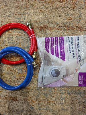 #ad New Pro Dynamic PDWASHRB 5ft Long Rubber Red And Blue Washer Fill Hoses $14.99