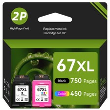 High Yield 67XL Ink Cartridge for HP Ink 67 XL Deskjet 2700 2720e Envy 6000 6055