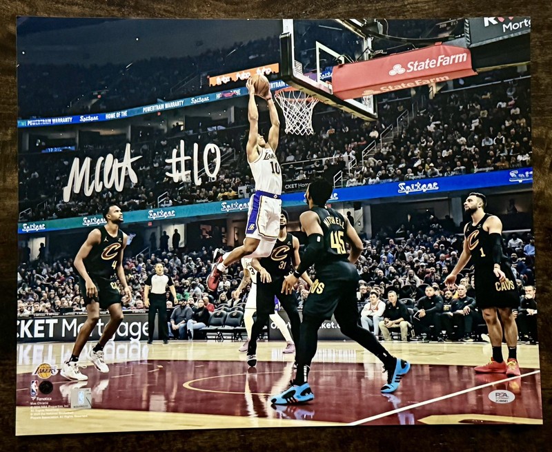 Max Christie Los Angeles Lakers Signed/Autographed 16X20 Photo PSA Witness