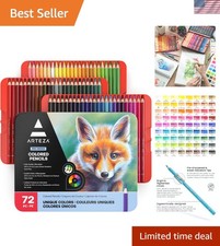 Rich 72 Count Colored Pencil Set in Portable Tin - Ideal for Adult Artistry