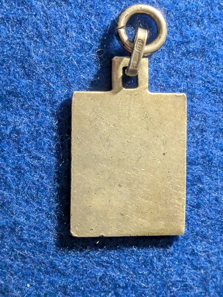 Ciondolo in argento 800 smaltato geometrico anni ’70 vintage peso 11g. - Immagine 3 di 4