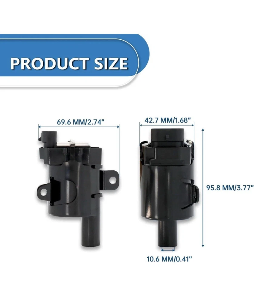 Juego de 8 bobinas de encendido redondas de repuesto para Chevy GMC Chevrolet Gab Foto 4 de 4