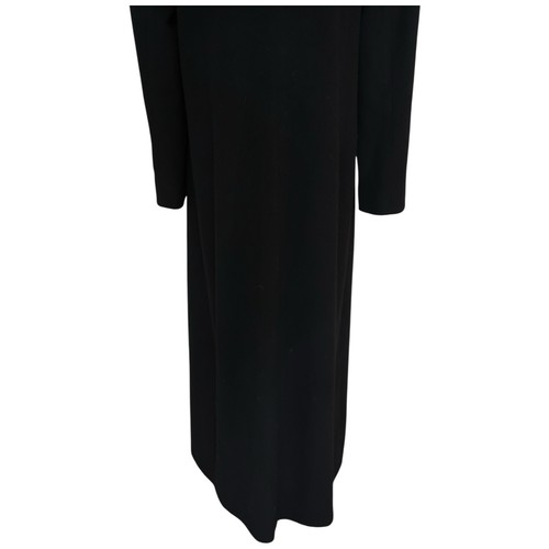Fleurette Loro Piana Black Wool Maxi Button Up Coat Size 8 - Picture 11 of 12