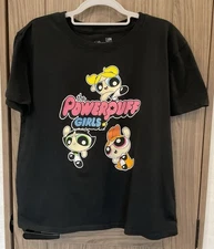 Cartoon Network The Powerpuff Girls Black Short Sleeve Tee Size Girls XL