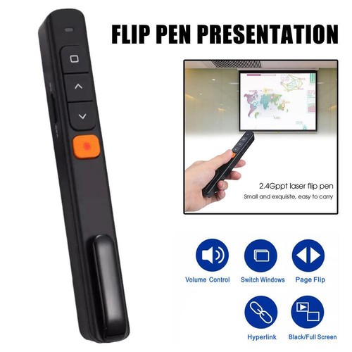 Presentation Clicker Wireless Presenter Pointer PPT Advancer Q7X9 New Slide P9H8