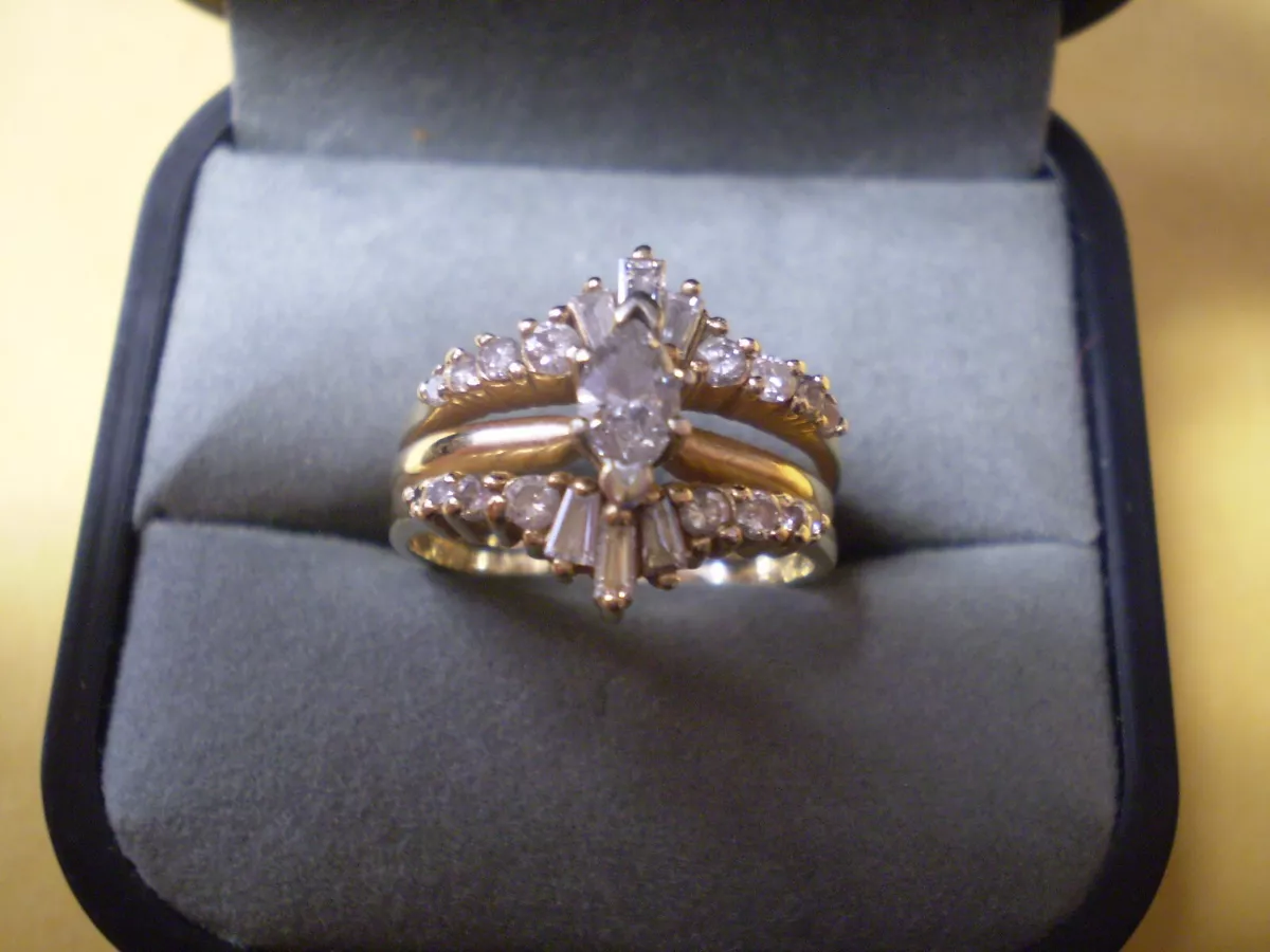 Ebay gold hotsell wedding ring sets