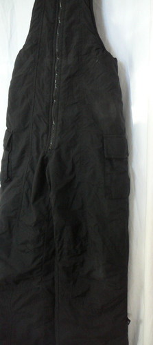 Rothschild Water Resistant Ski Snow Bib Overalls Sz L 14 16 Youth Black Unisex - Picture 3 of 15