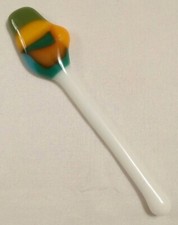 Glass Shawl Stick / Pin Hand crafted closure knitting scarf sweater Unique OOAK