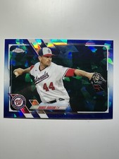 2021 Topps Chrome Update Sapphire Daniel Hudson US205 Washington Nationals