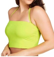 Andie Swim The Aruba Halter Bikini Top Neon Lemon NWT New XL