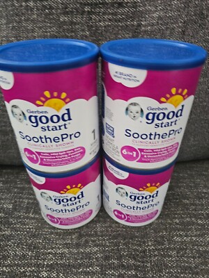 4 Cans Gerber Good Start SoothePro Baby Formula 12.4oz EXP 08/25/2025