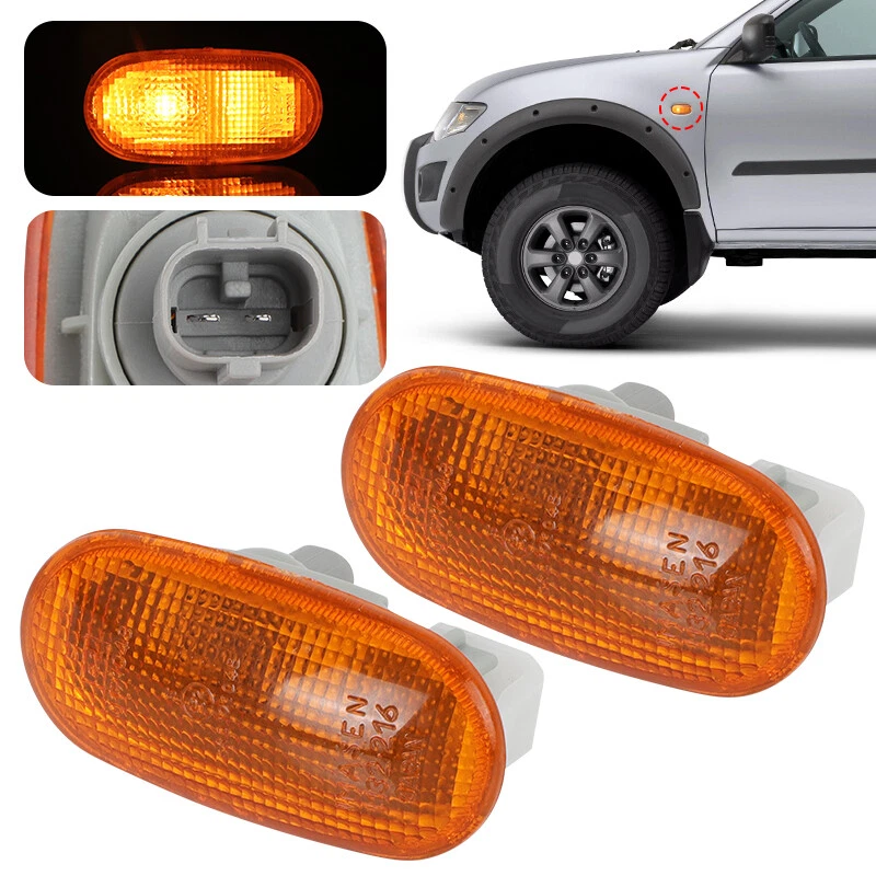 2 peças lâmpada marcador lateral luz de seta para 1992-2000 Mitsubishi Lancer Mirage - Imagem 2 de 4