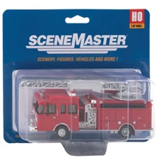 Walthers Heavy-Duty Fire Department Ladder Truck Red HO Scale