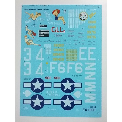 FOXBOT 48-019A Scale 1:48 Decals Douglas A-20 Boston Pin-Up Nose Art (Part I) - Picture 17 of 24