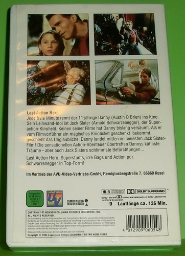 Last Action Hero (VHS Kassette) Hollywood Hits | Action | Arnold Schwarzenegger - Picture 2 of 3