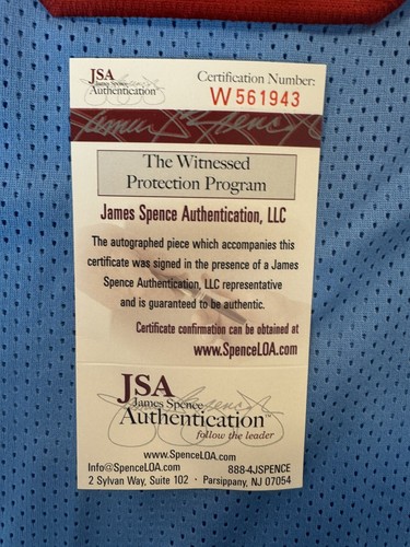HAYWOOD JEFFIRES signed custom jersey Houston Oilers with JSA COA and His Holo - Picture 6 of 6