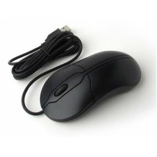 Dell 3-Button Scroll Wheel USB Optical Mouse Black for Notebook or Desktop