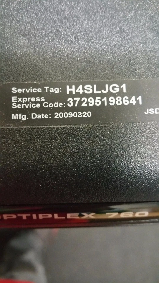 Dell Optiplex 760 Desktop Computer PC Core 2 Duo 2.8Ghz 2GB 160gb HDD Win 7 - Image 4 of 4