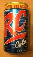 ROYAL CROWN RC COLA SODA CAN B/O - 'WIN A MAZDA TRUCK INSTANTLY!' CONTEST - 1989