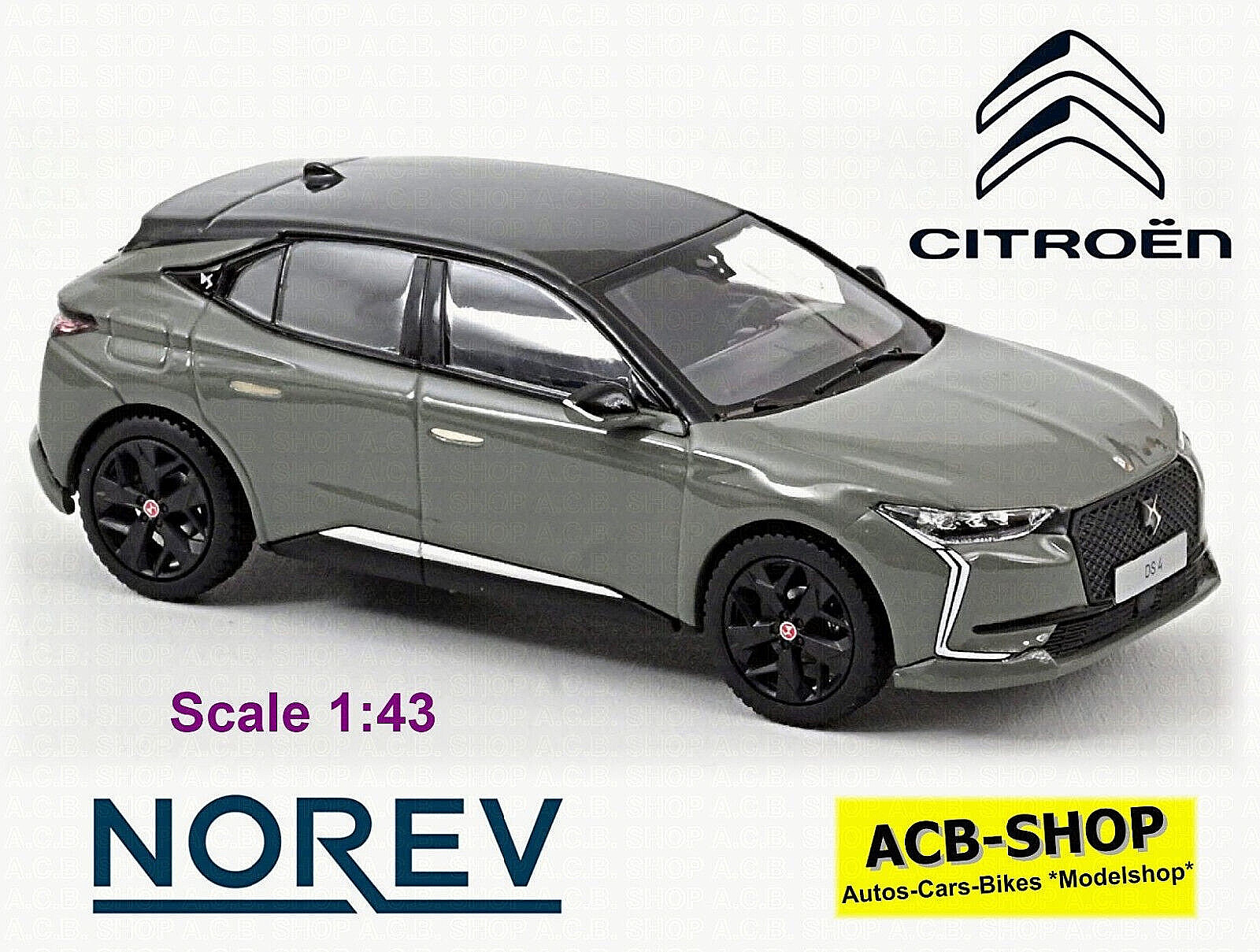 Citroen DS 4 Performance Line Limousine 2021-23 Lacquered Grey 1:43 Norev