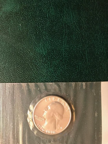1976 S 40% SILVER GEM UNCIRCULATED WASHINGTON QUARTER STILL IN MINT CELLO LOOK