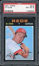 1971 Topps Baseball #319 Ty Cline PSA 8