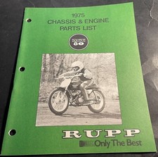 1975 VINTAGE RUPP MINICYCLE MX 80 CHASSIS ENGINE PARTS MANUAL R88
